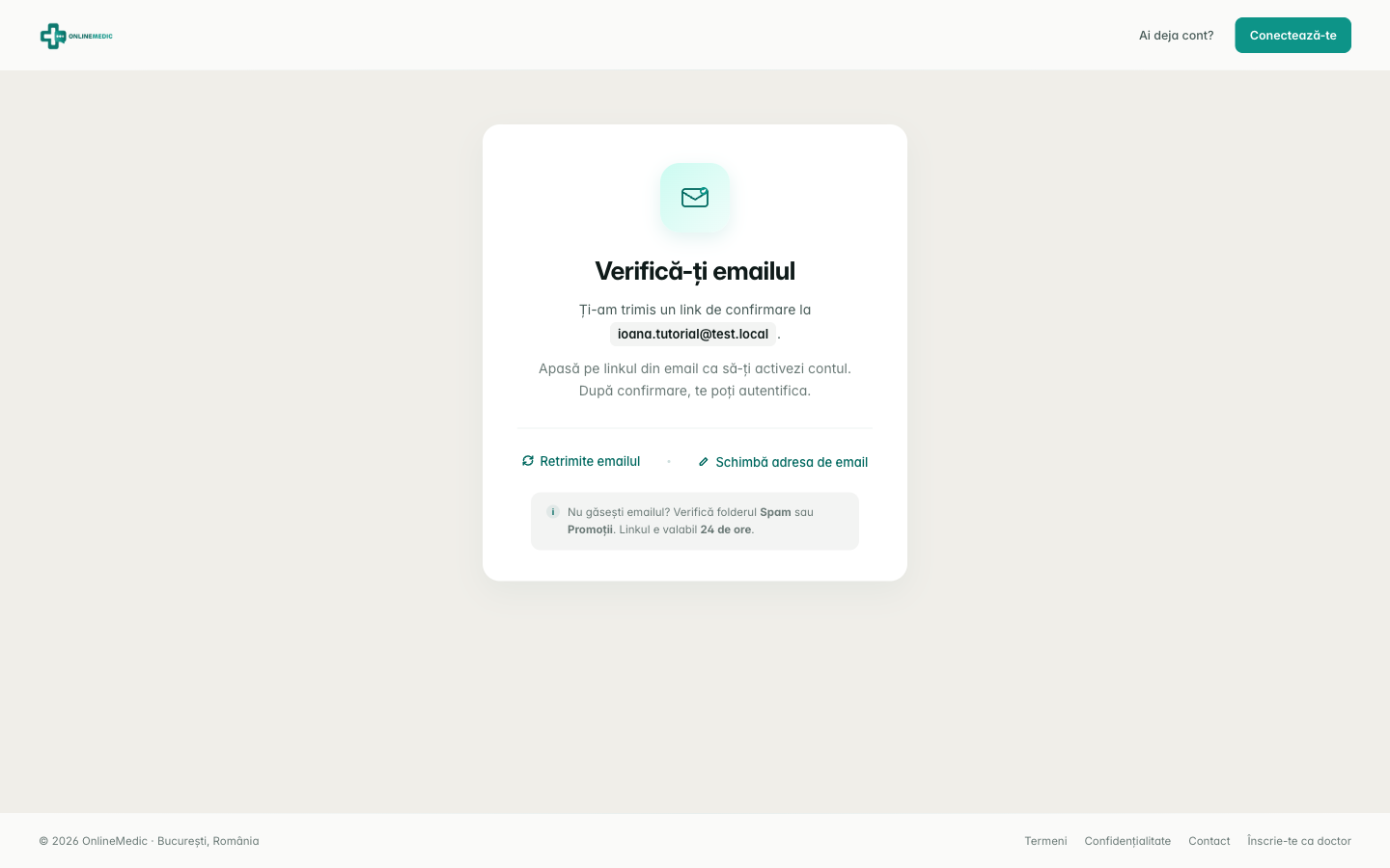 Verifică-ți emailul
